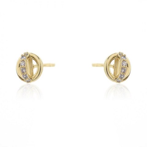 Kolczyki ze stali szlachetnej pozłacanej sztyft KST1992