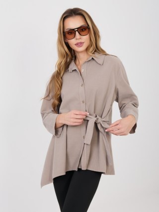 Koszula-IT-KS-FL10188.27-ciemny bezowy