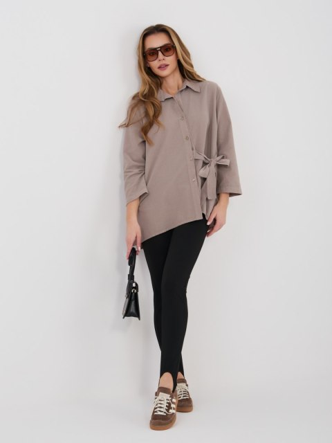 Koszula-IT-KS-FL10188.27-ciemny bezowy