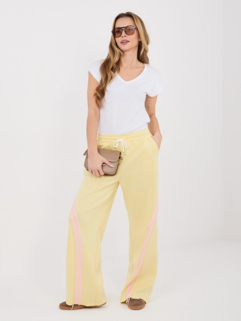 Spodnie dresowe-IT-DR-22168.66-jasny żółty