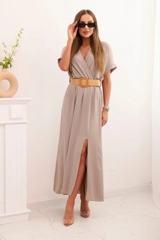 Sukienka maxi z ozdobnym paskiem FANGO