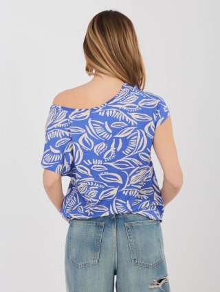 T-shirt-D12110M02646E-ciemny niebieski