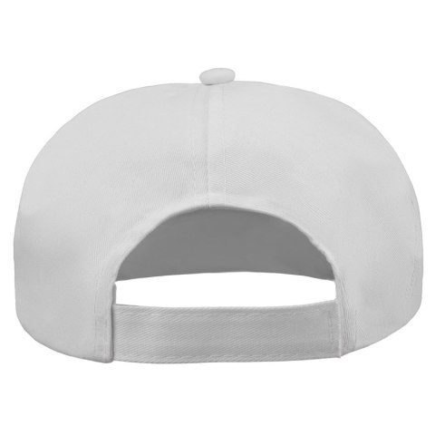 Biała, bawełniana czapka z daszkiem-bejsbolówka z godłem Polski