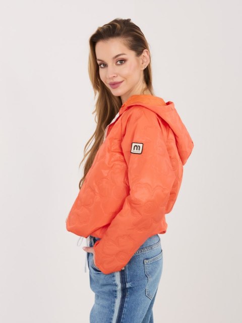 lekka kurtka damska pomarańczowa styl casual