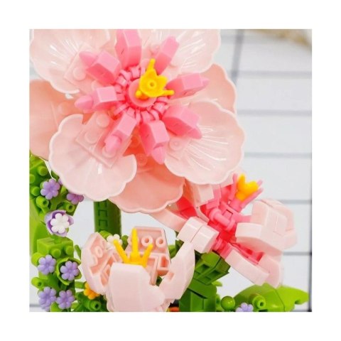 hibiskus z klocków konstrukcyjnych prezent dla miłośników klocków