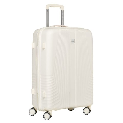 Zestaw walizek podróżnych z tworzywa ABS w beżowym kolorze - Peterson