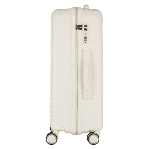 Zestaw walizek podróżnych z tworzywa ABS w beżowym kolorze - Peterson