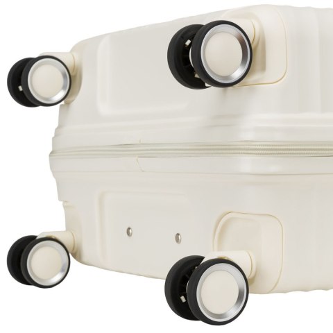 Zestaw walizek podróżnych z tworzywa ABS w beżowym kolorze - Peterson