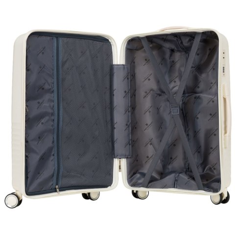 Zestaw walizek podróżnych z tworzywa ABS w beżowym kolorze - Peterson