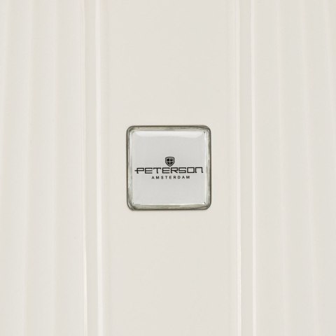 Zestaw walizek podróżnych z tworzywa ABS w beżowym kolorze - Peterson