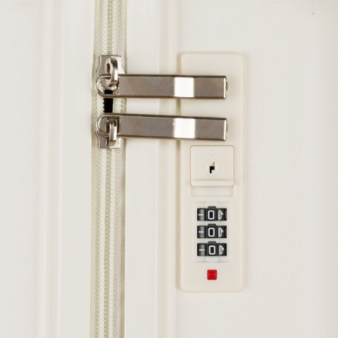 Zestaw walizek podróżnych z tworzywa ABS w beżowym kolorze - Peterson