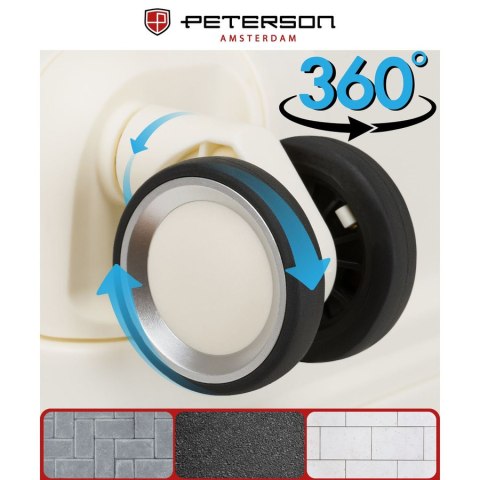 Zestaw walizek podróżnych z tworzywa ABS w beżowym kolorze - Peterson