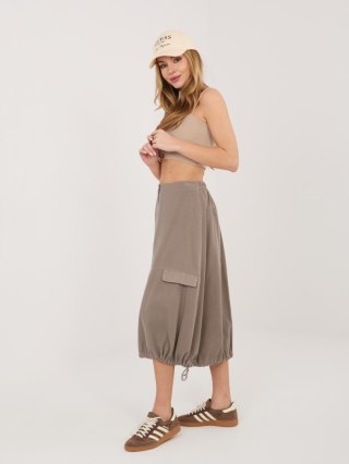 Spódnica-IT-SD-FL10158.94-ciemny bezowy