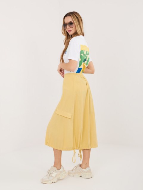 Spódnica-IT-SD-FL10158.94-jasny żółty