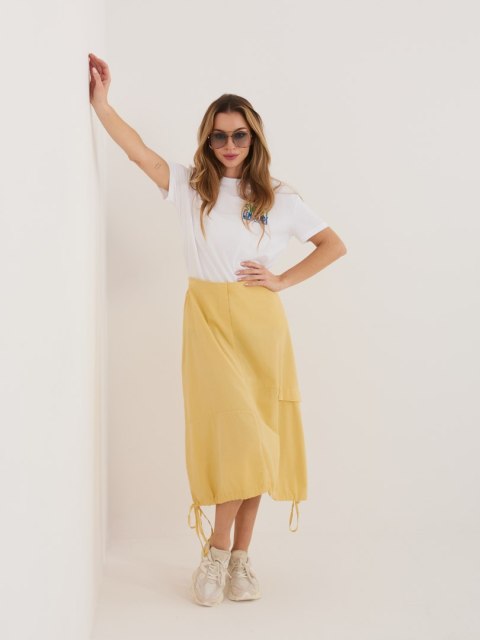 Spódnica-IT-SD-FL10158.94-jasny żółty