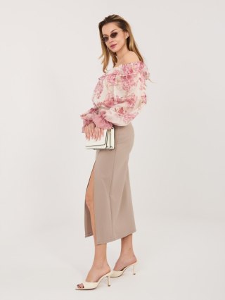 Spódnica-IT-SD-FL7393-1.16-ciemny bezowy