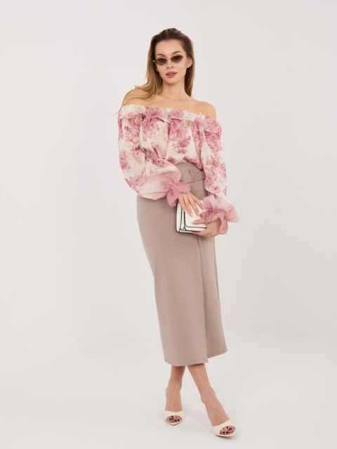 Spódnica-IT-SD-FL7393-1.16-ciemny bezowy