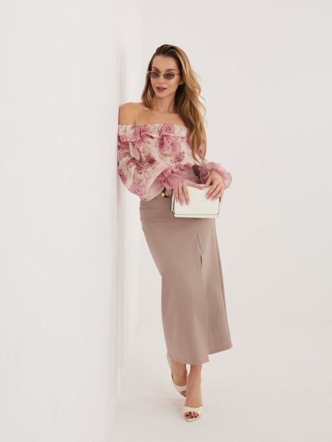 Spódnica-IT-SD-FL7393-1.16-ciemny bezowy