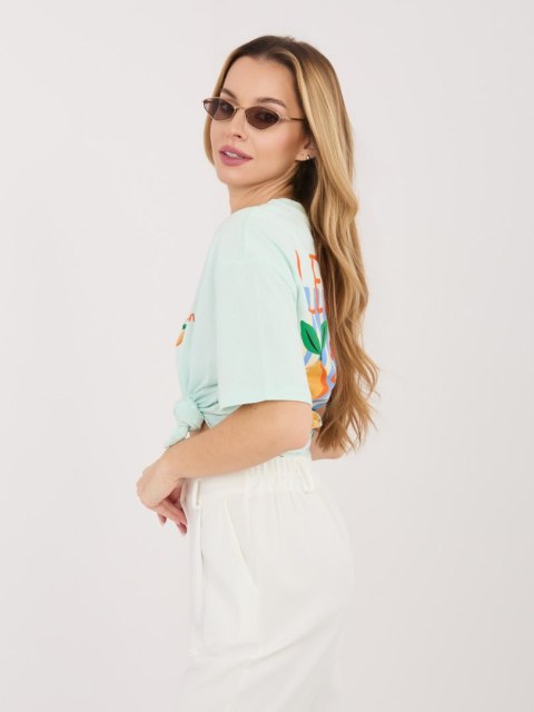 t shirt damski sublevel miętowy styl casual