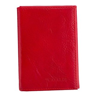 Czerwone etui na karty ze skóry ekologicznej - 4U Cavaldi
