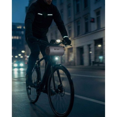 Pojemna, czarna sakwa na kierownicę rowerową - Peterson