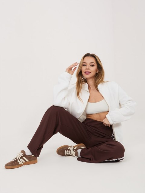 brązowe spodnie dresowe damskie prosta nogawka