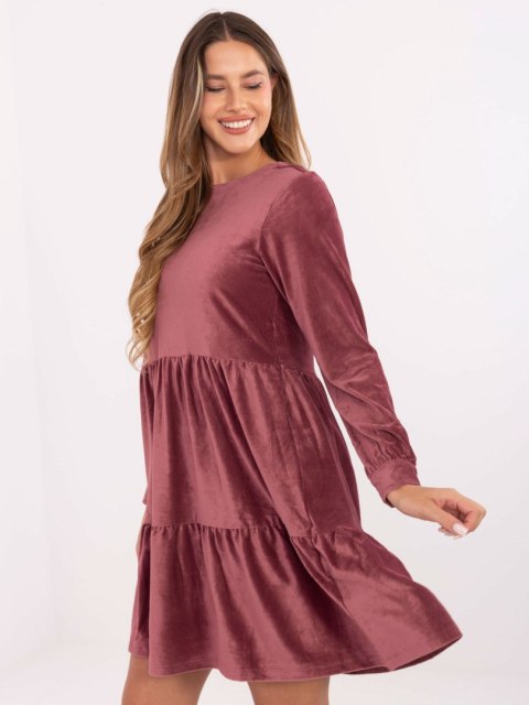 Sukienka-D10040Z30289-ciemny różowy