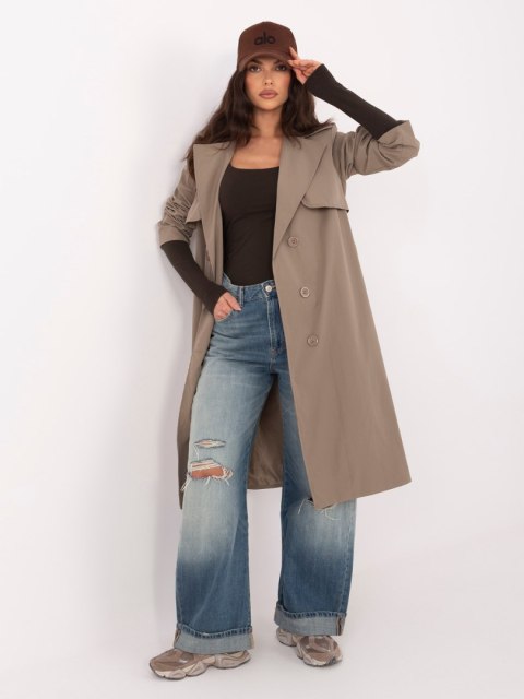 Płaszcz-IT-PL-FL8808.32-ciemny khaki