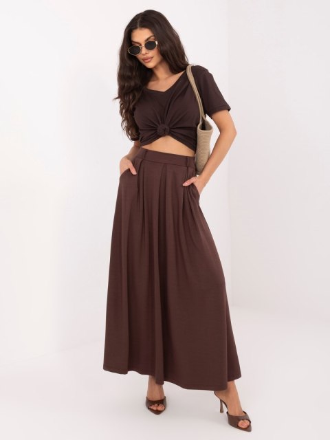 Spódnica-RV-SD-A1240.22P-ciemny brązowy