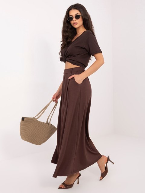 Spódnica-RV-SD-A1240.22P-ciemny brązowy