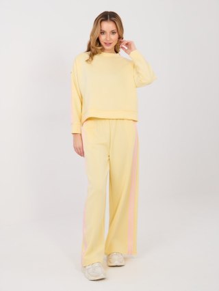 Spodnie dresowe-IT-DR-21772.91-jasny żółty