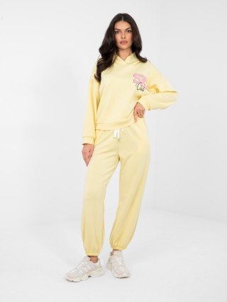 Spodnie dresowe-IT-DR-22181.81-jasny żółty