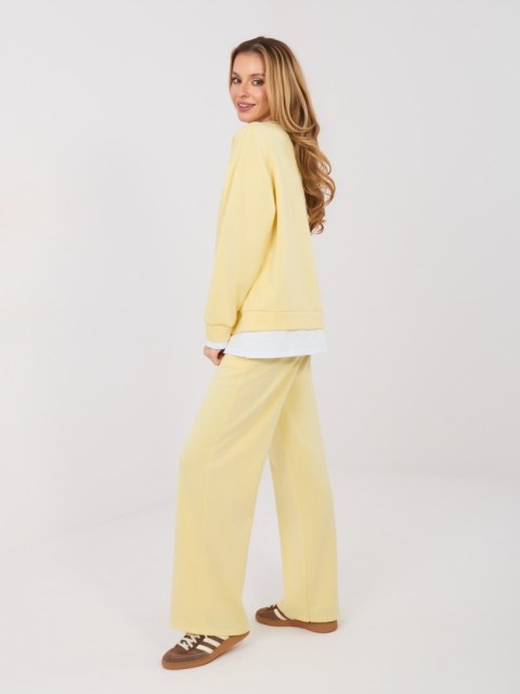 Spodnie dresowe-IT-DR-22230.92-jasny żółty