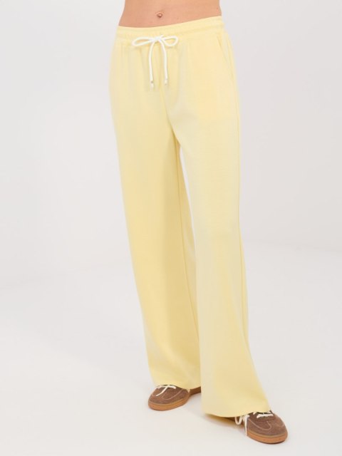 Spodnie dresowe-IT-DR-22230.92-jasny żółty