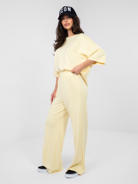 Spodnie dresowe-RV-DR-A1062.08-jasny żółty