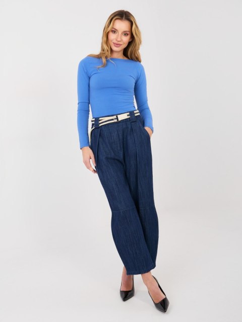 Spodnie jeans-IT-SP-FL9929.17P-granatowy