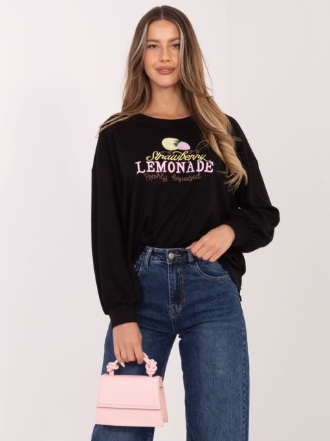 stylowa bluza damska RUE PARIS czarna na co dzień i na miasto