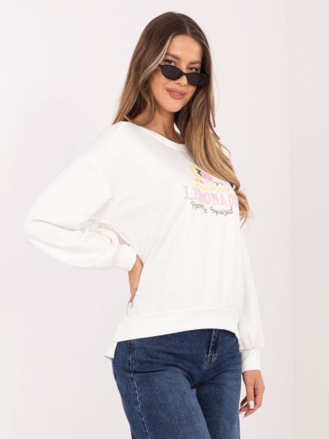 bluza damska ecru z wiskozy luźny fason modny styl miejski