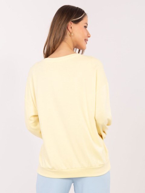 żółta bluza damska bez kaptura oversize z nadrukiem lemonade