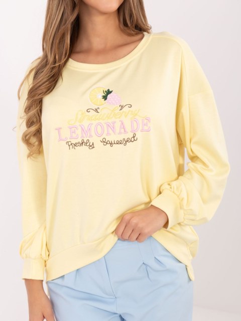bluza damska jasnożółta z wiskozy luźny fason casual styl