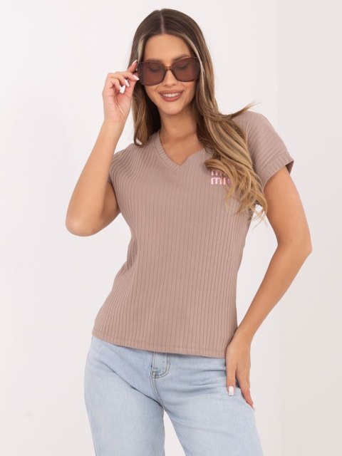 Bluzka-RV-BZ-A1245.05P-ciemny bezowy