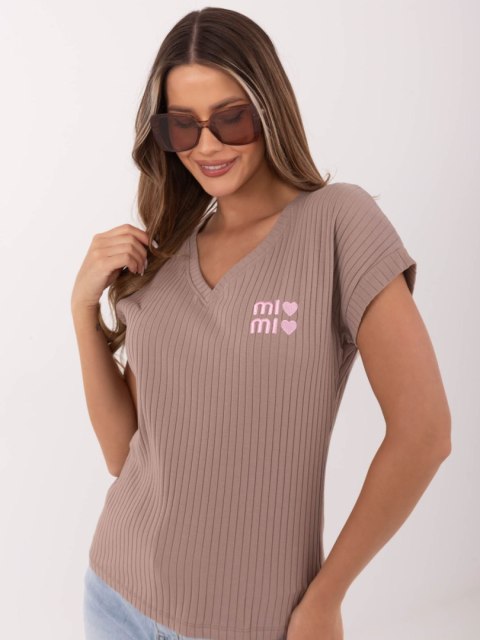 Bluzka-RV-BZ-A1245.05P-ciemny bezowy