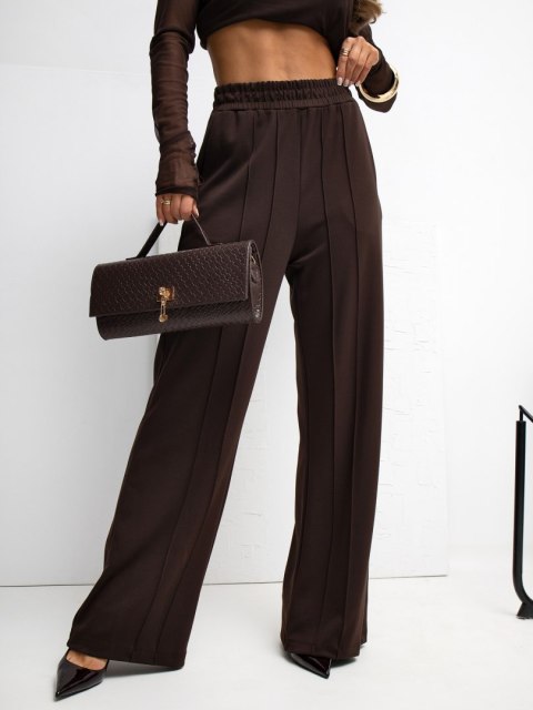 Spodnie dresowe-RV-DR-A1062.48-ciemny brązowy