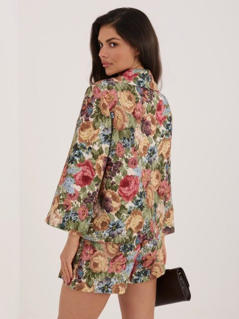 marynarka damska zielona z guzikami i podszewką