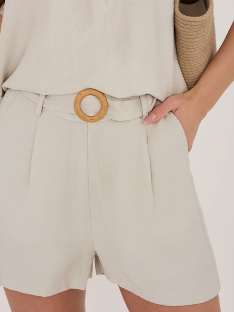 Szorty-D60103M62612KA2-jasny beżowy