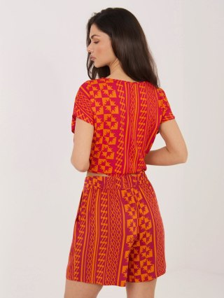 Szorty-D73771M62489KD-pomarańczowy