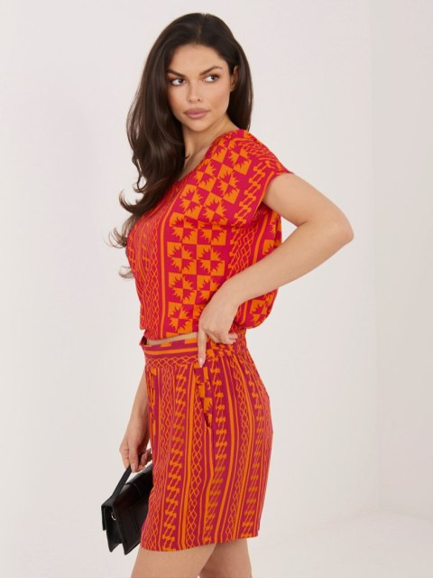 Szorty-D73771M62489KD-pomarańczowy