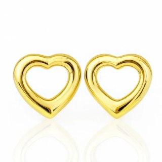 Kolczyki ze stali szlachetnej platerowane 14k złotem, zapięcie sztyfit KST3435