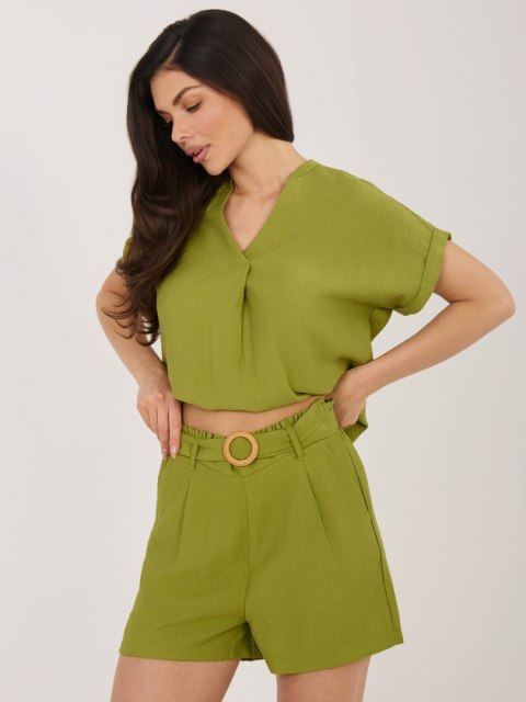 Szorty-D60103M62612KA3-oliwkowy