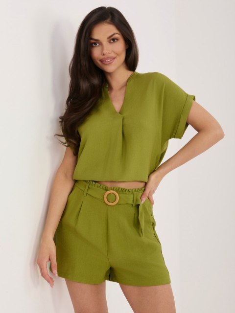 Szorty-D60103M62612KA3-oliwkowy